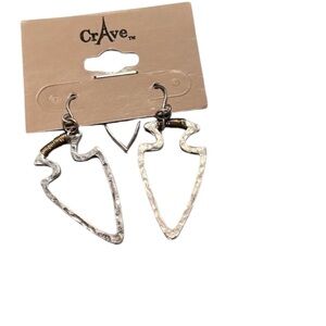 Crave Silver Arrowhead Earrings